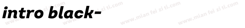 intro black字体转换